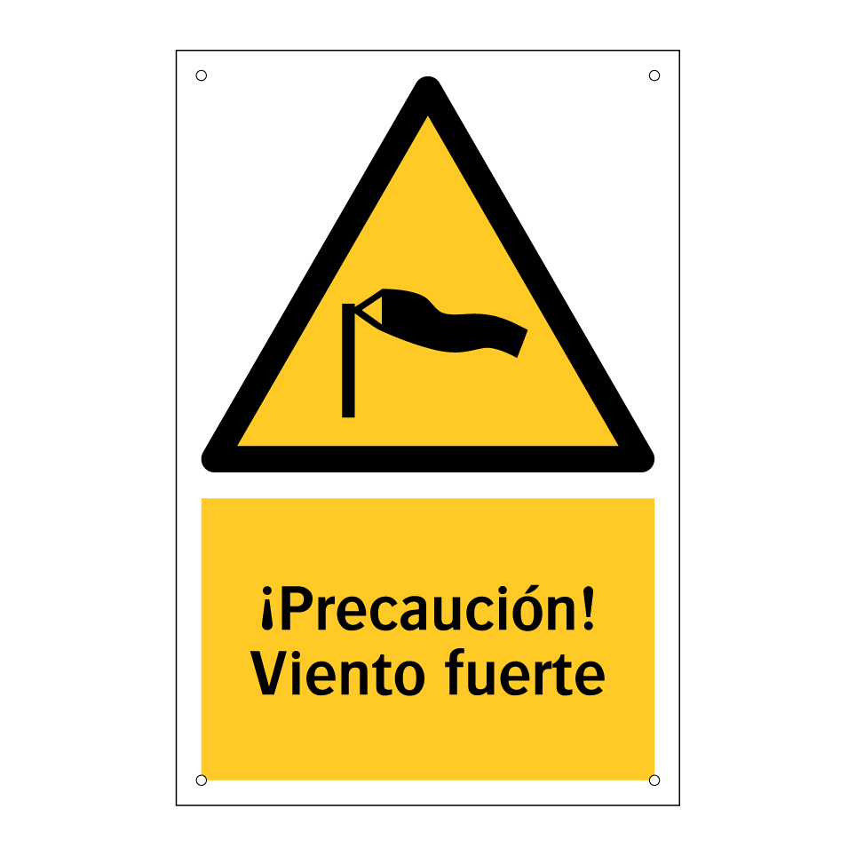 ¡Precaución! Viento fuerte
