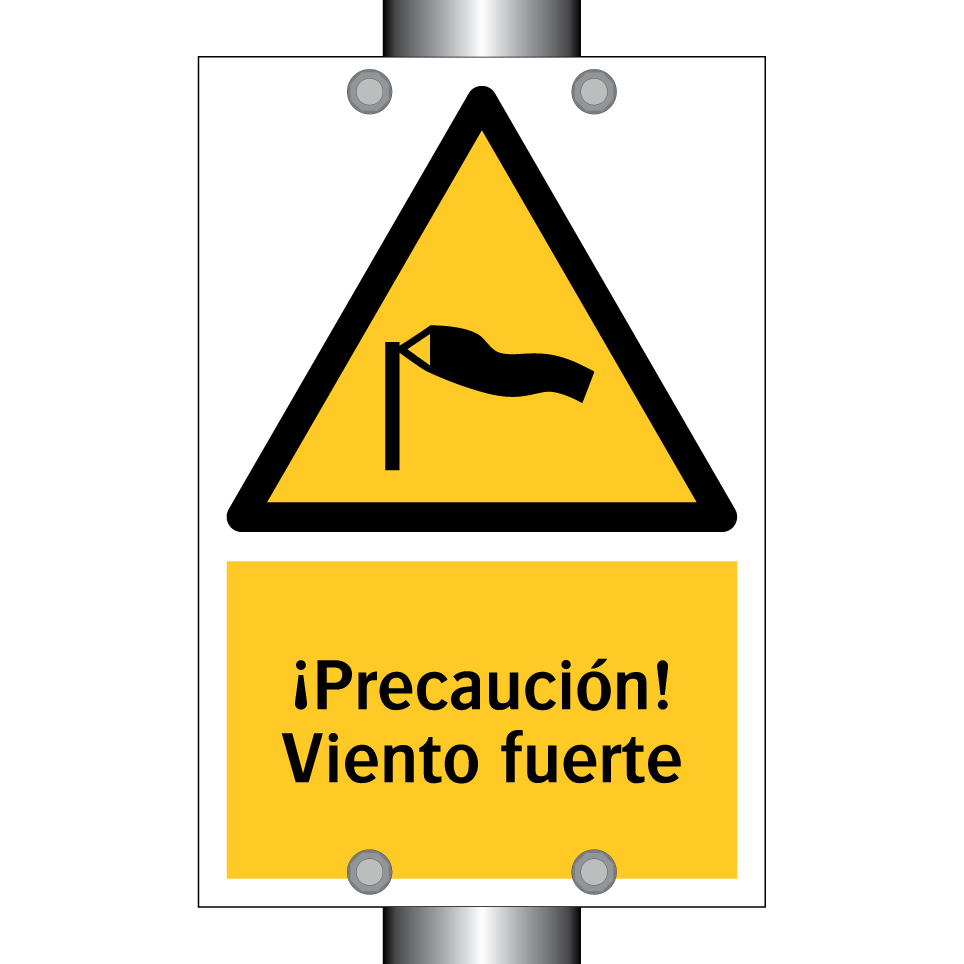 ¡Precaución! Viento fuerte