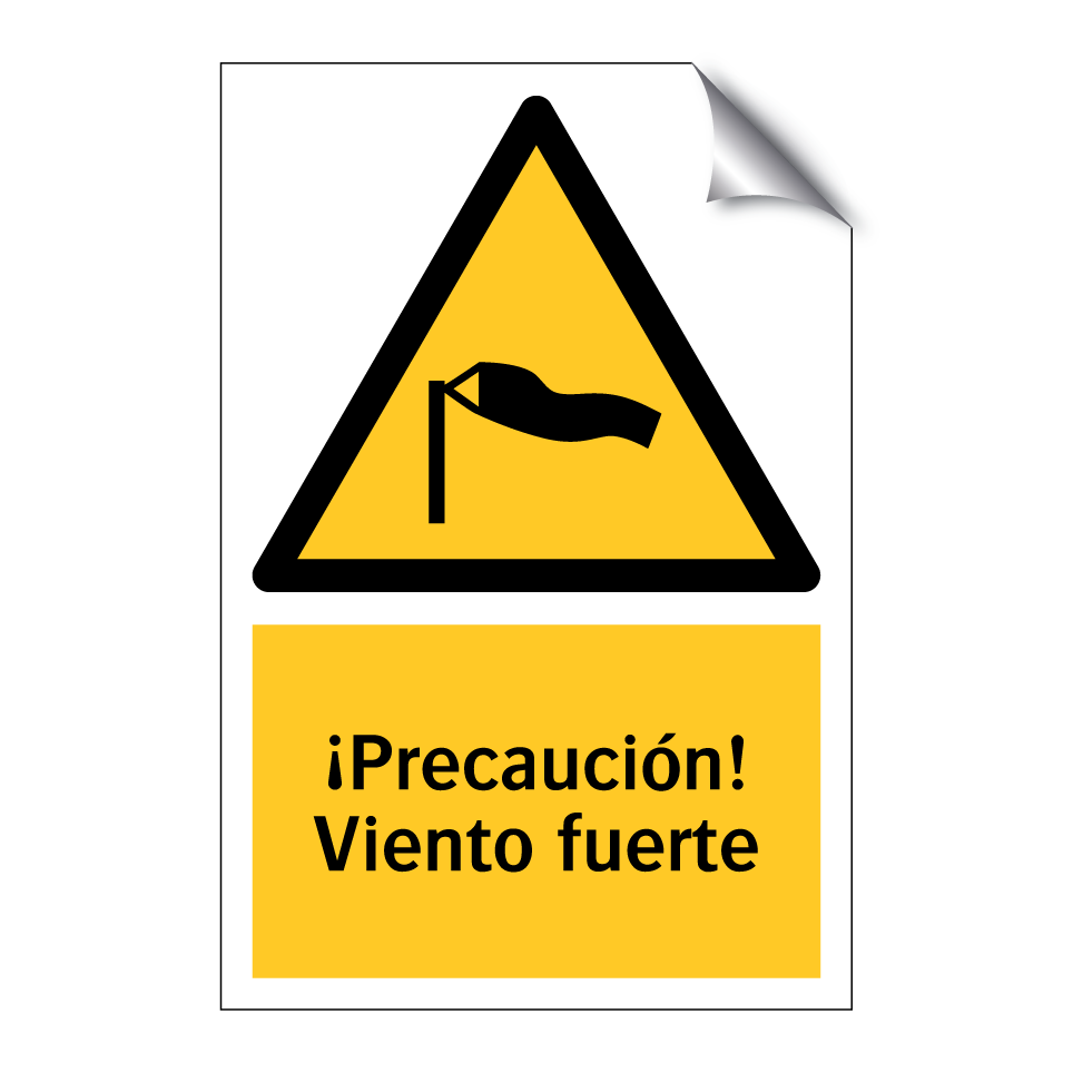 ¡Precaución! Viento fuerte