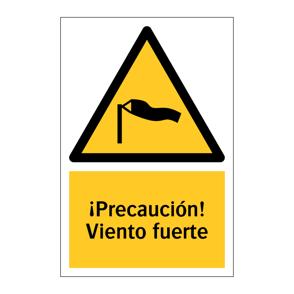 ¡Precaución! Viento fuerte