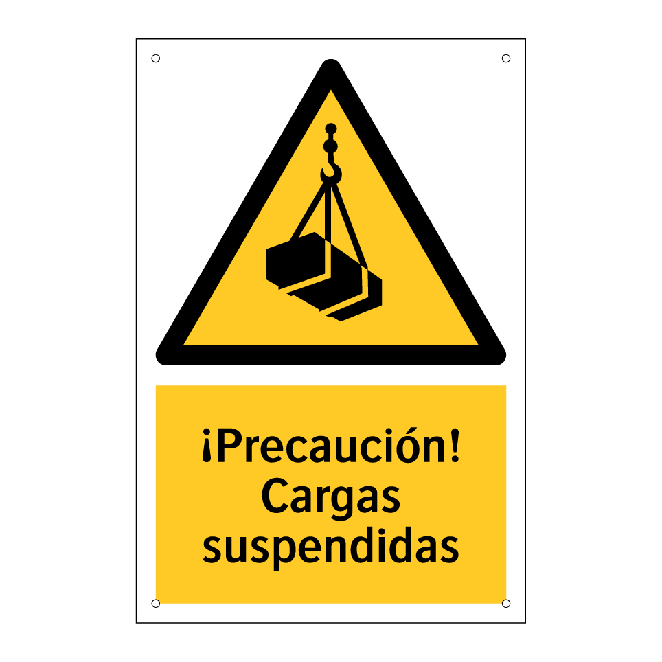 ¡Precaución! Cargas suspendidas