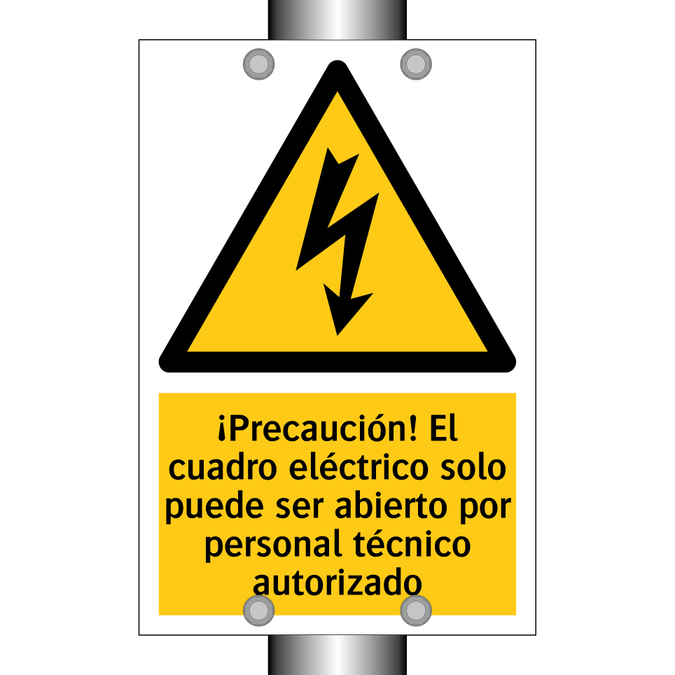¡Precaución! El cuadro eléctrico solo puede ser abierto por personal técnico autorizado