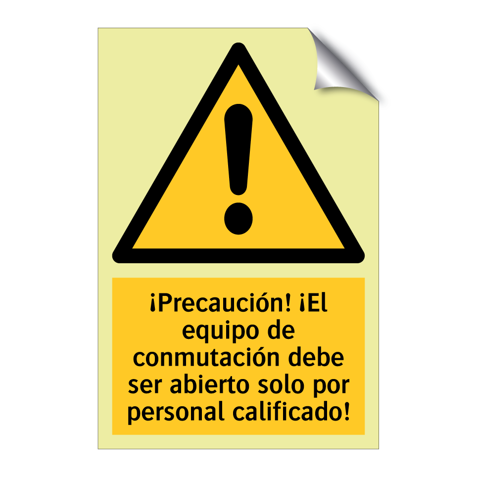 ¡Precaución! ¡El equipo de conmutación debe ser abierto solo por personal calificado!
