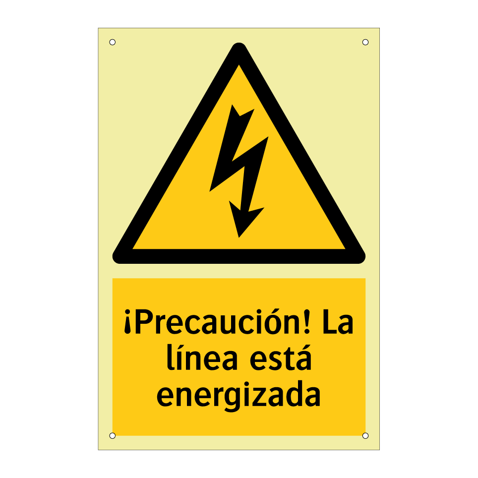 ¡Precaución! La línea está energizada