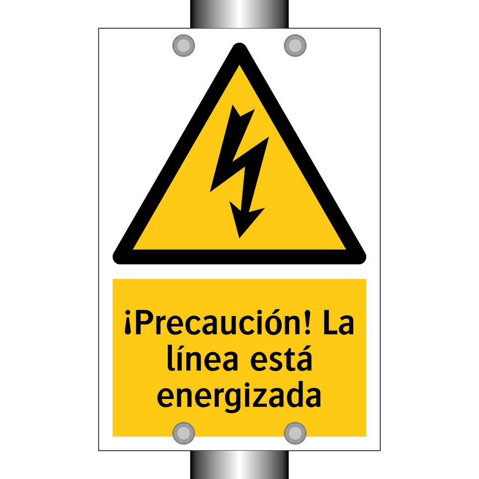 ¡Precaución! La línea está energizada