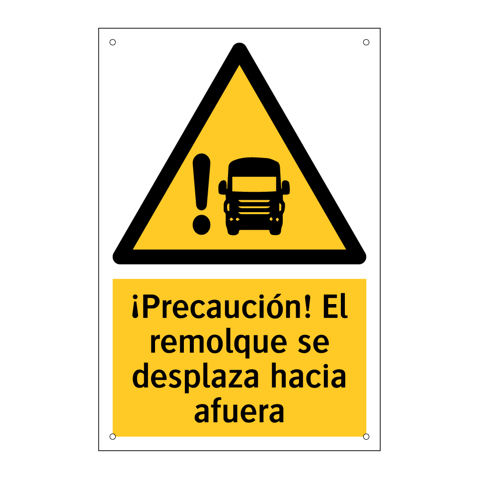 ¡Precaución! El remolque se desplaza hacia afuera