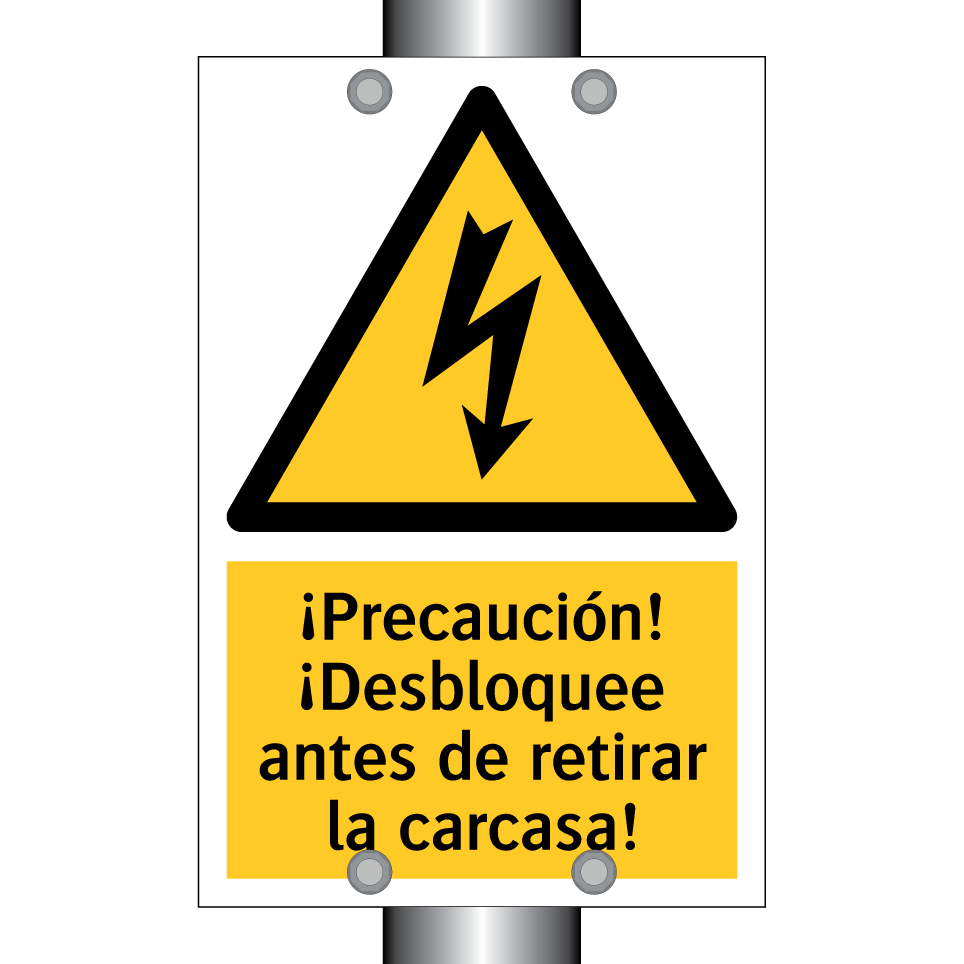¡Precaución! ¡Desbloquee antes de retirar la carcasa!