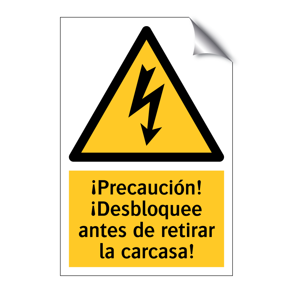 ¡Precaución! ¡Desbloquee antes de retirar la carcasa!