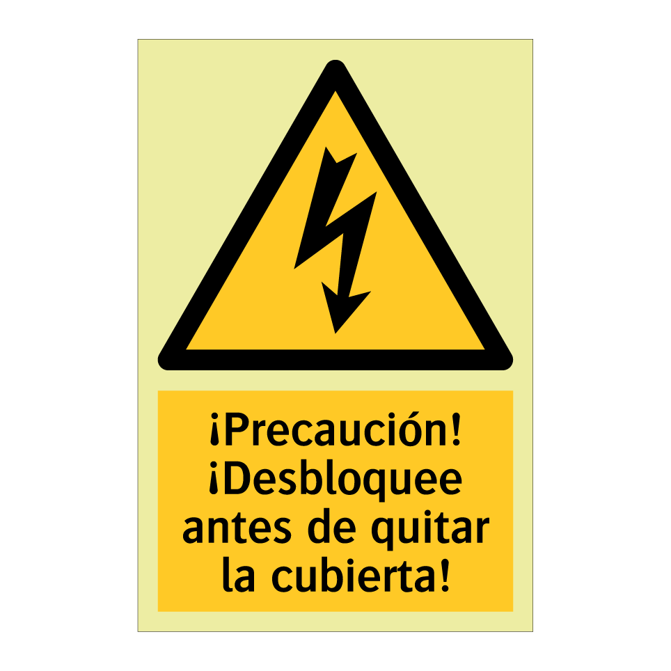 ¡Precaución! ¡Desbloquee antes de quitar la cubierta!
