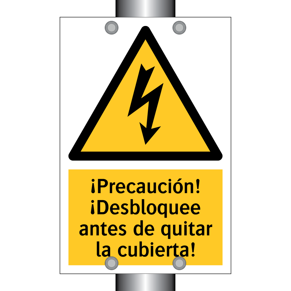 ¡Precaución! ¡Desbloquee antes de quitar la cubierta!