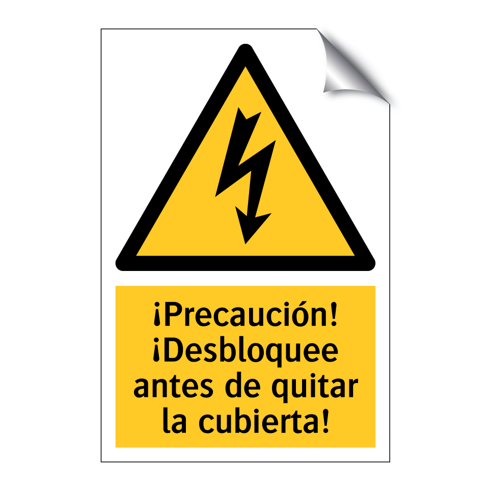 ¡Precaución! ¡Desbloquee antes de quitar la cubierta!