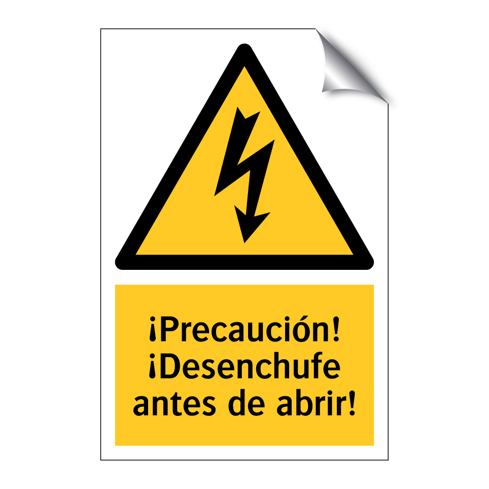 ¡Precaución! ¡Desenchufe antes de abrir!