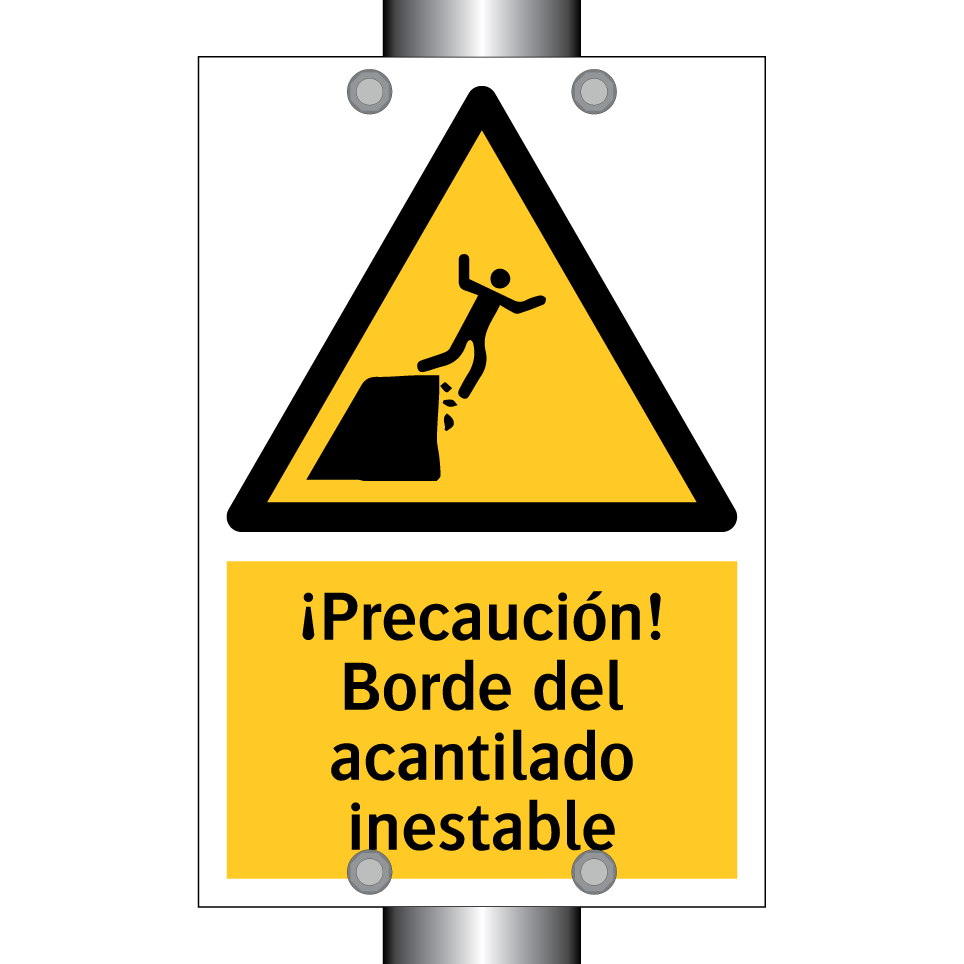 ¡Precaución! Borde del acantilado inestable