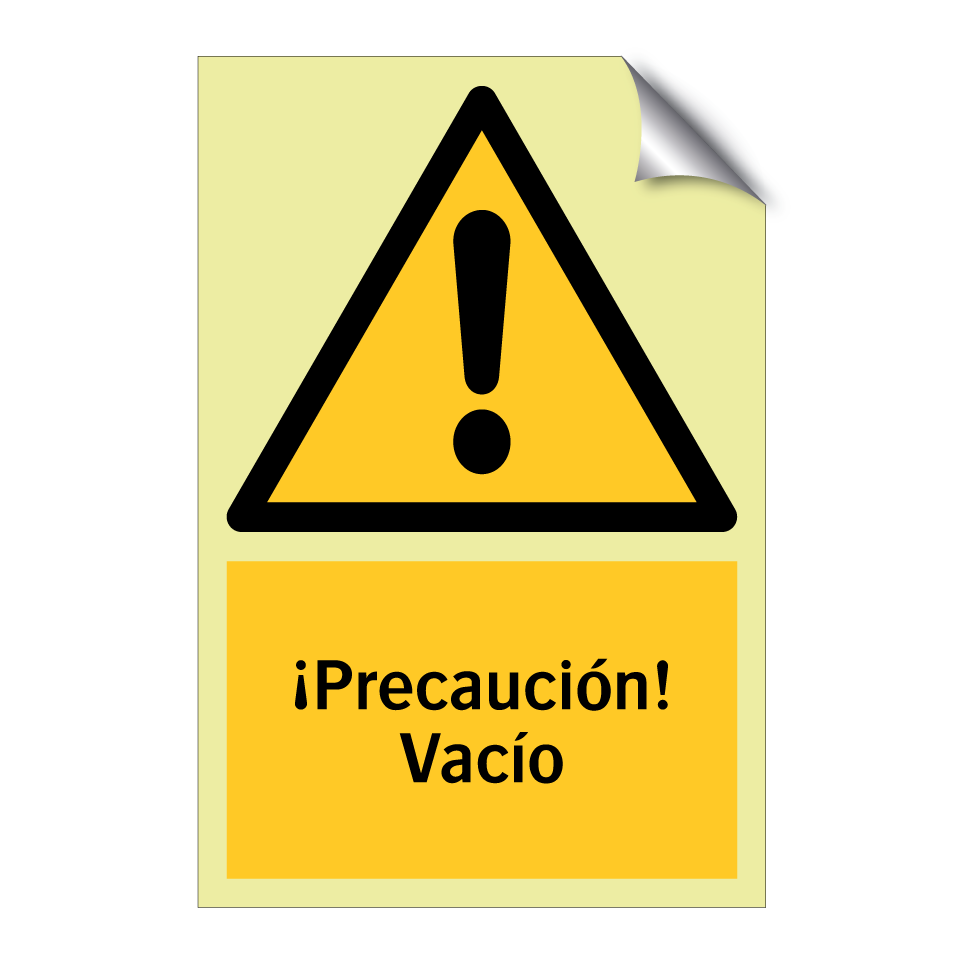 ¡Precaución! Vacío