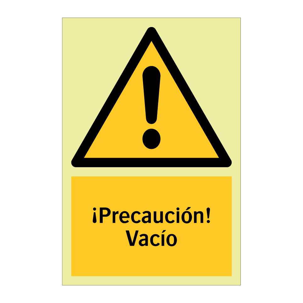 ¡Precaución! Vacío