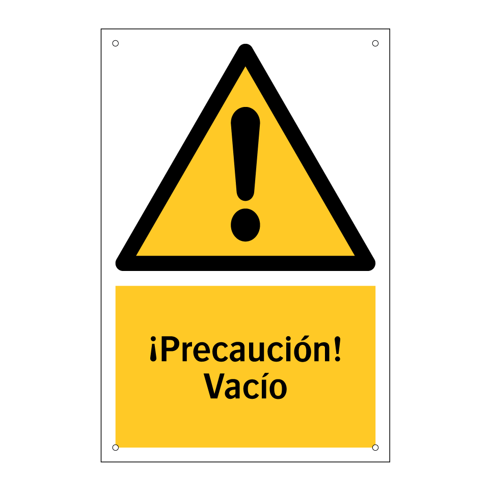 ¡Precaución! Vacío