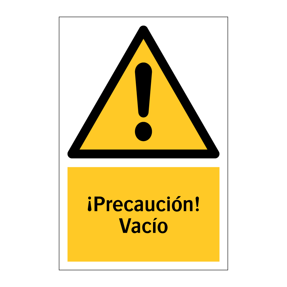 ¡Precaución! Vacío