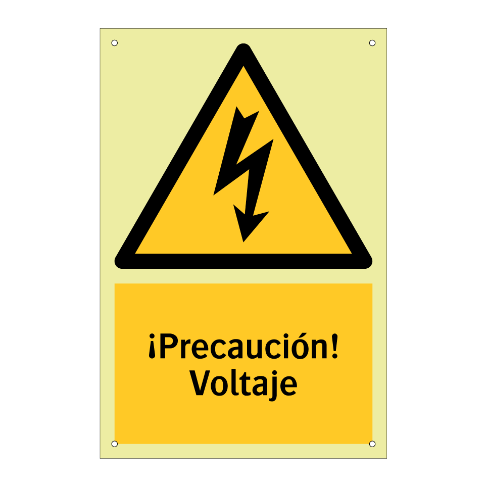 ¡Precaución! Voltaje