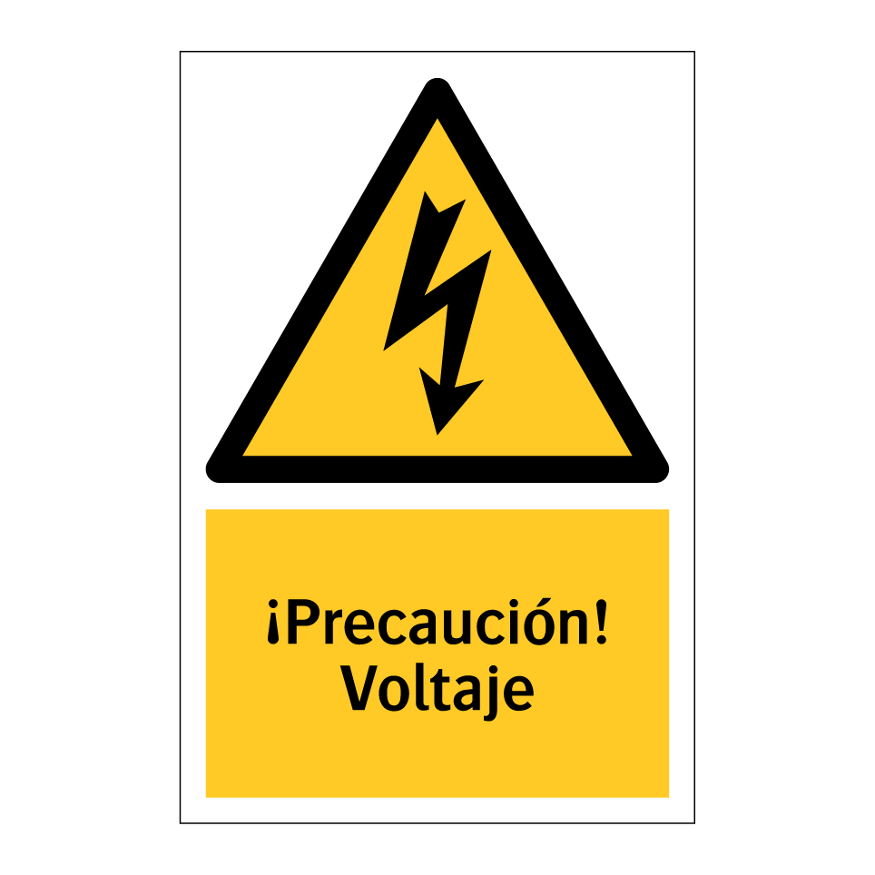 ¡Precaución! Voltaje