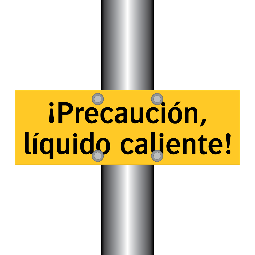 ¡Precaución, líquido caliente!