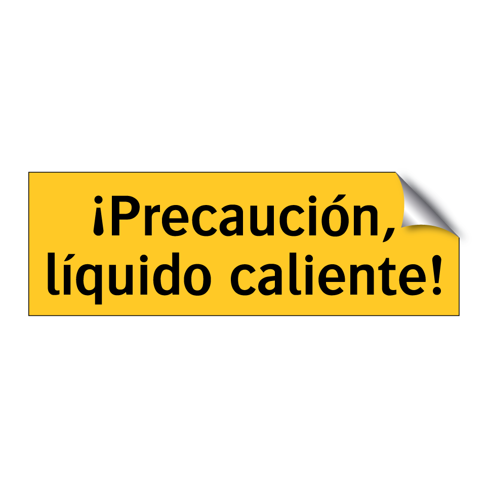 ¡Precaución, líquido caliente!