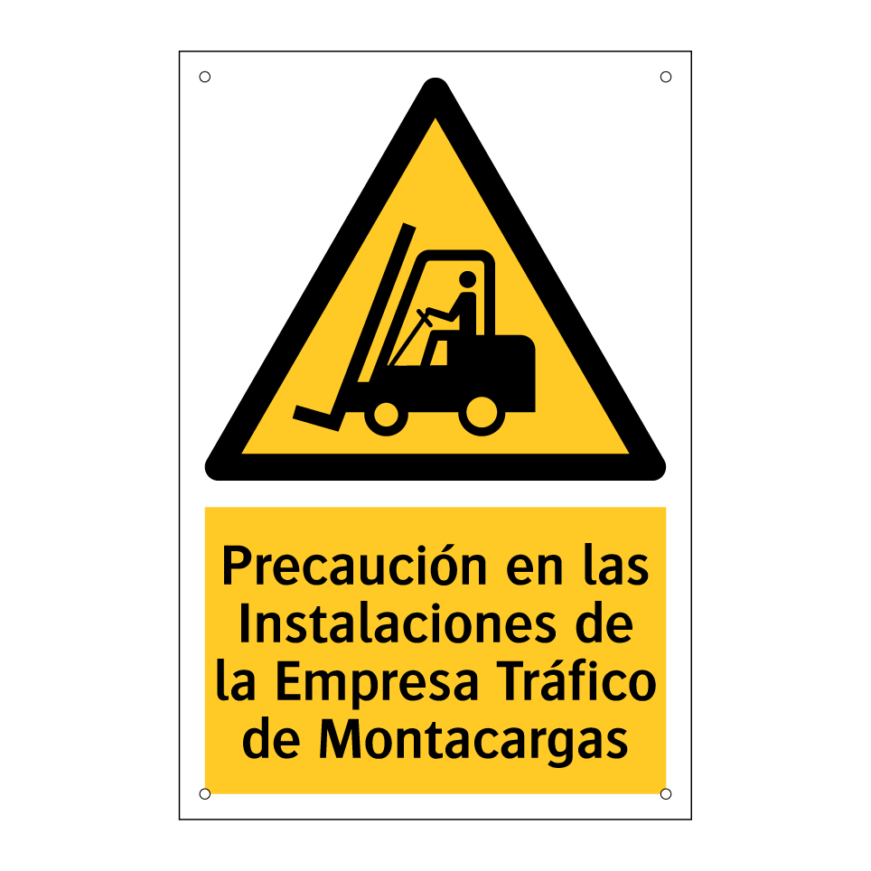 Precaución en las Instalaciones de la Empresa Tráfico de Montacargas