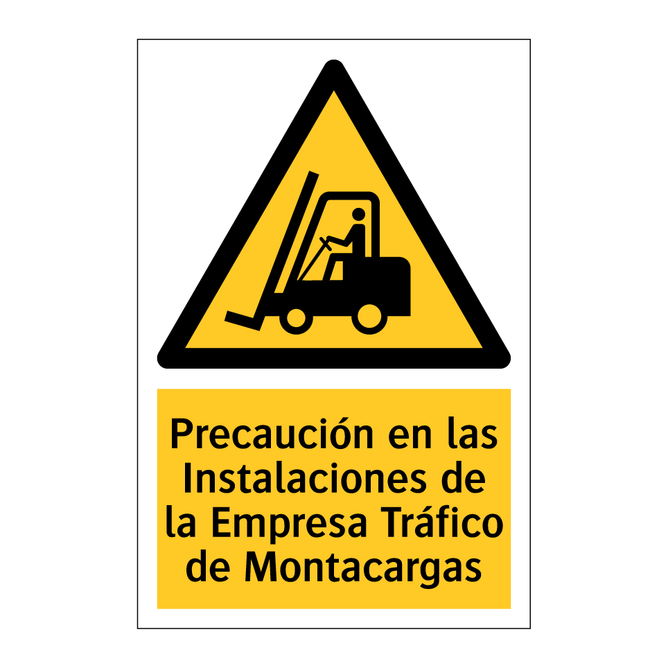Precaución en las Instalaciones de la Empresa Tráfico de Montacargas