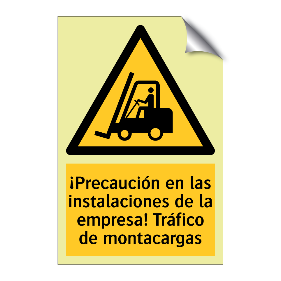 ¡Precaución en las instalaciones de la empresa! Tráfico de montacargas