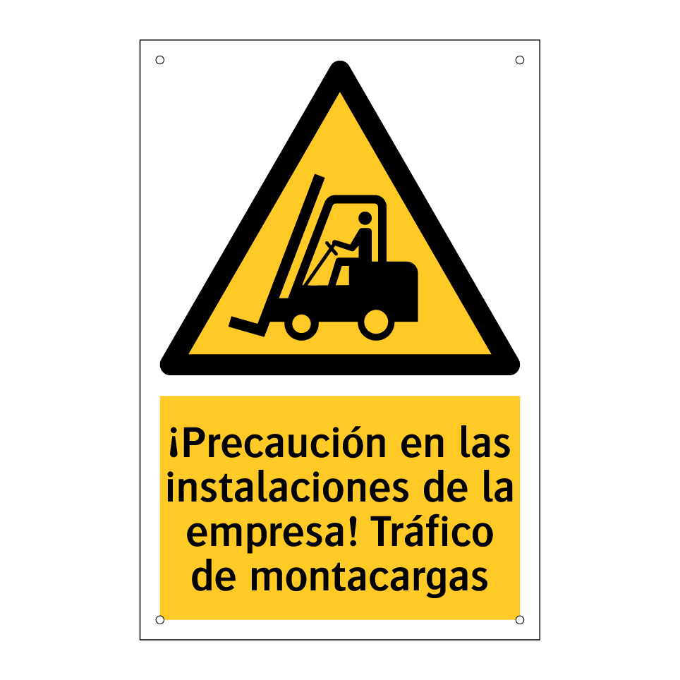 ¡Precaución en las instalaciones de la empresa! Tráfico de montacargas