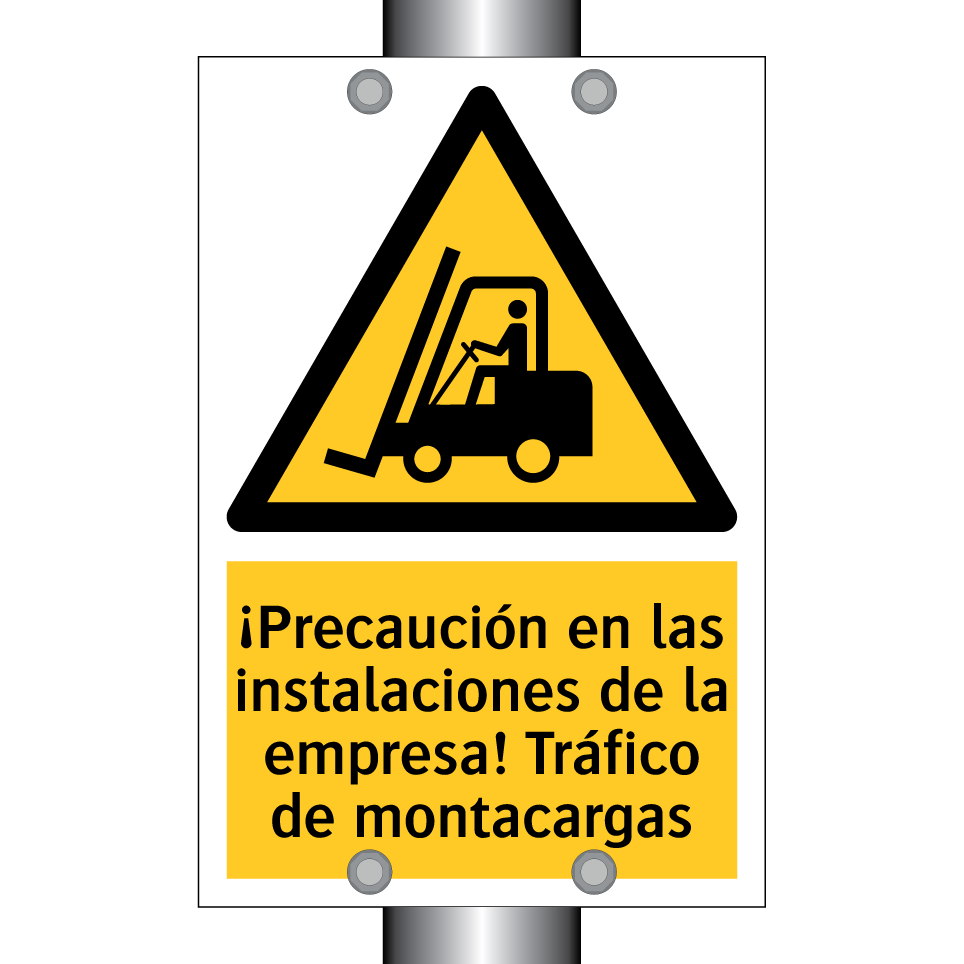 ¡Precaución en las instalaciones de la empresa! Tráfico de montacargas