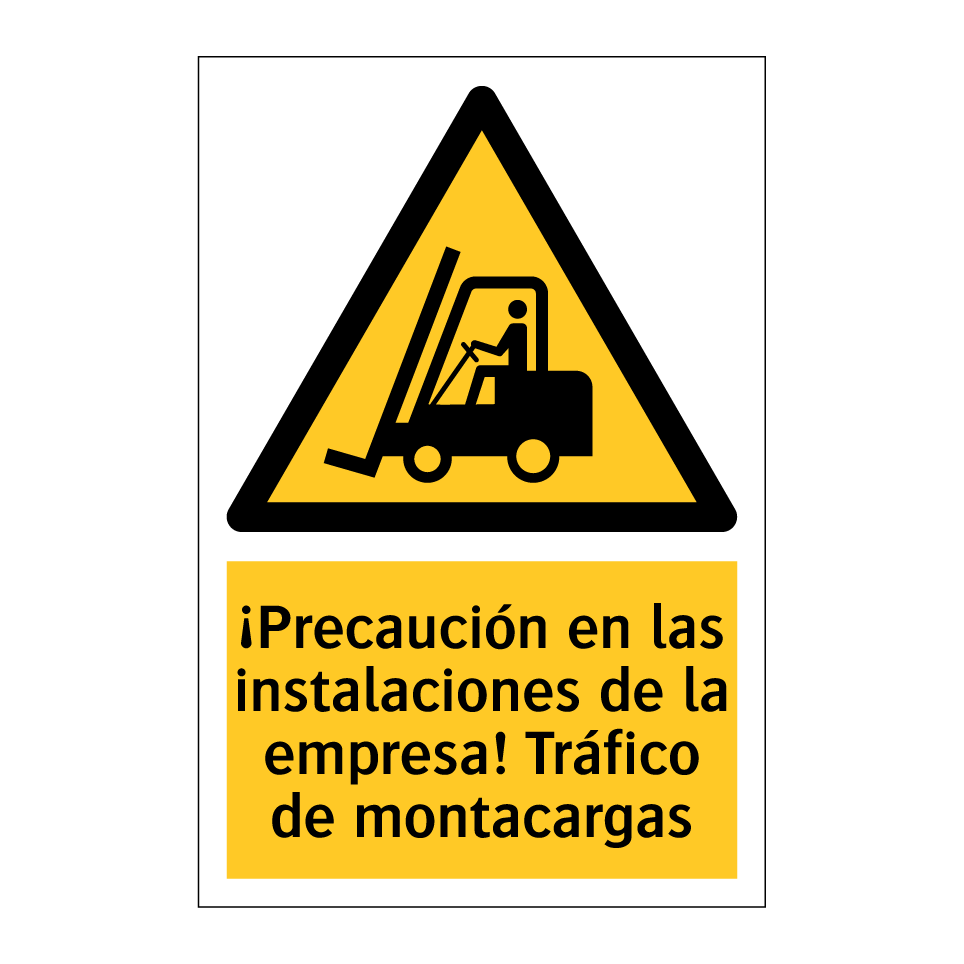 ¡Precaución en las instalaciones de la empresa! Tráfico de montacargas