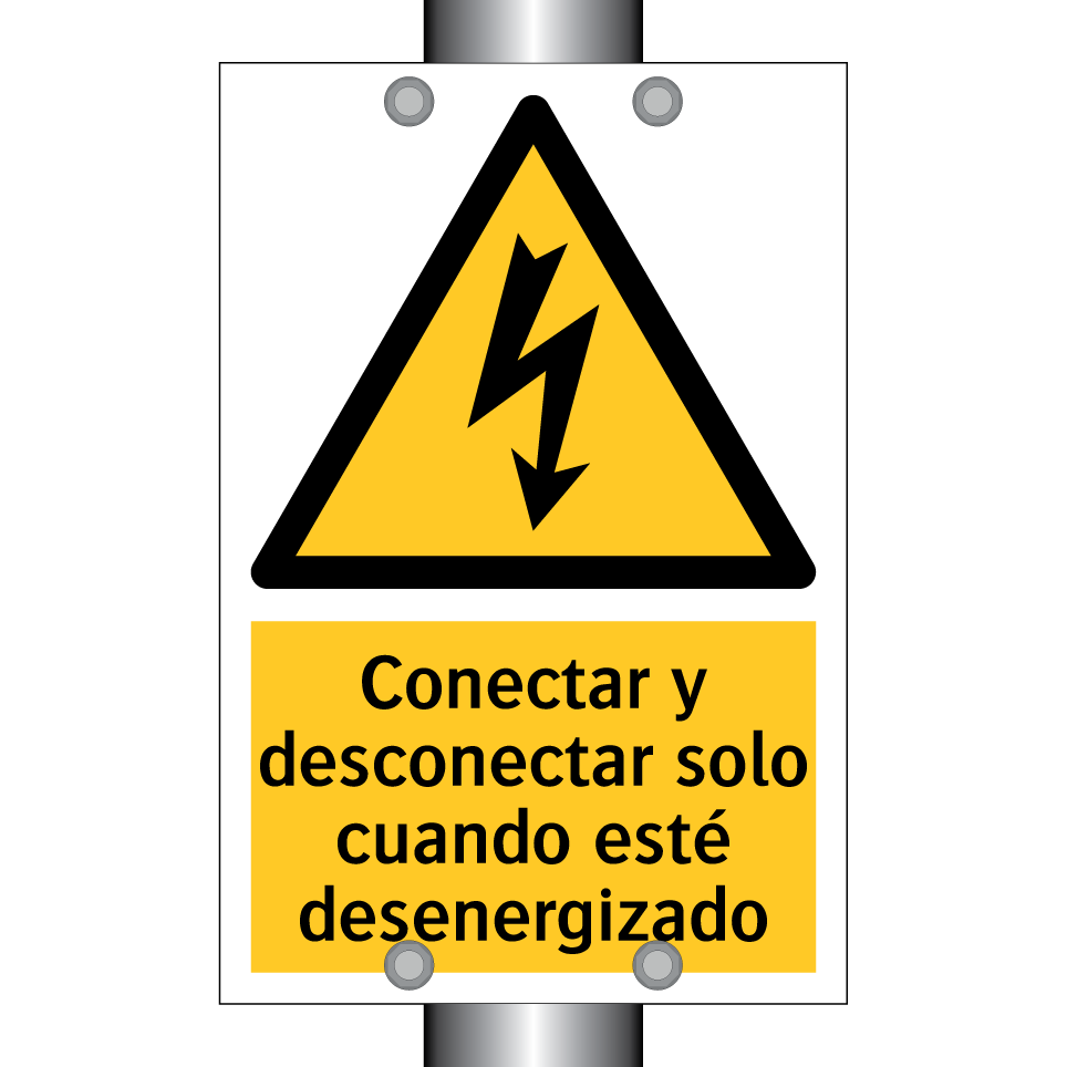 Conectar y desconectar solo cuando esté desenergizado