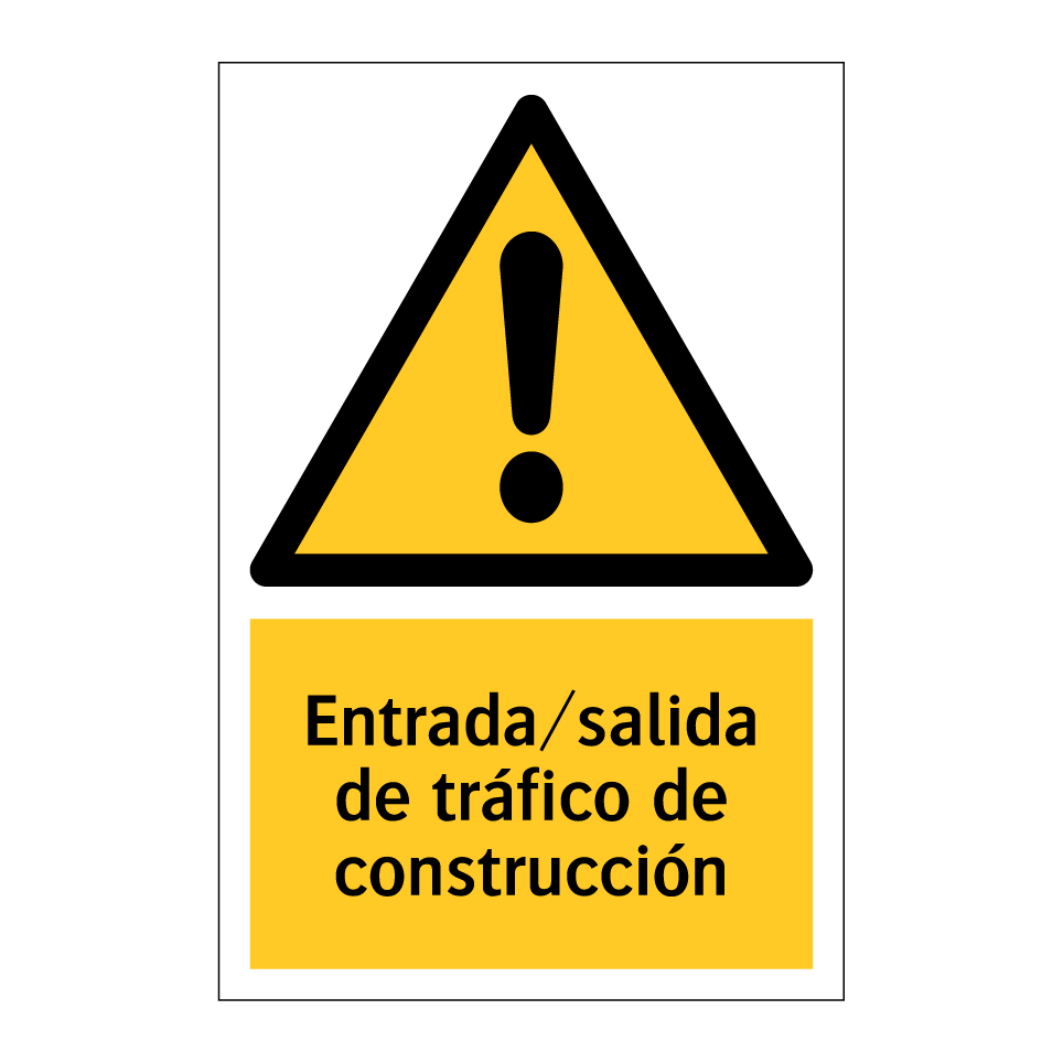 Entrada/salida de tráfico de construcción