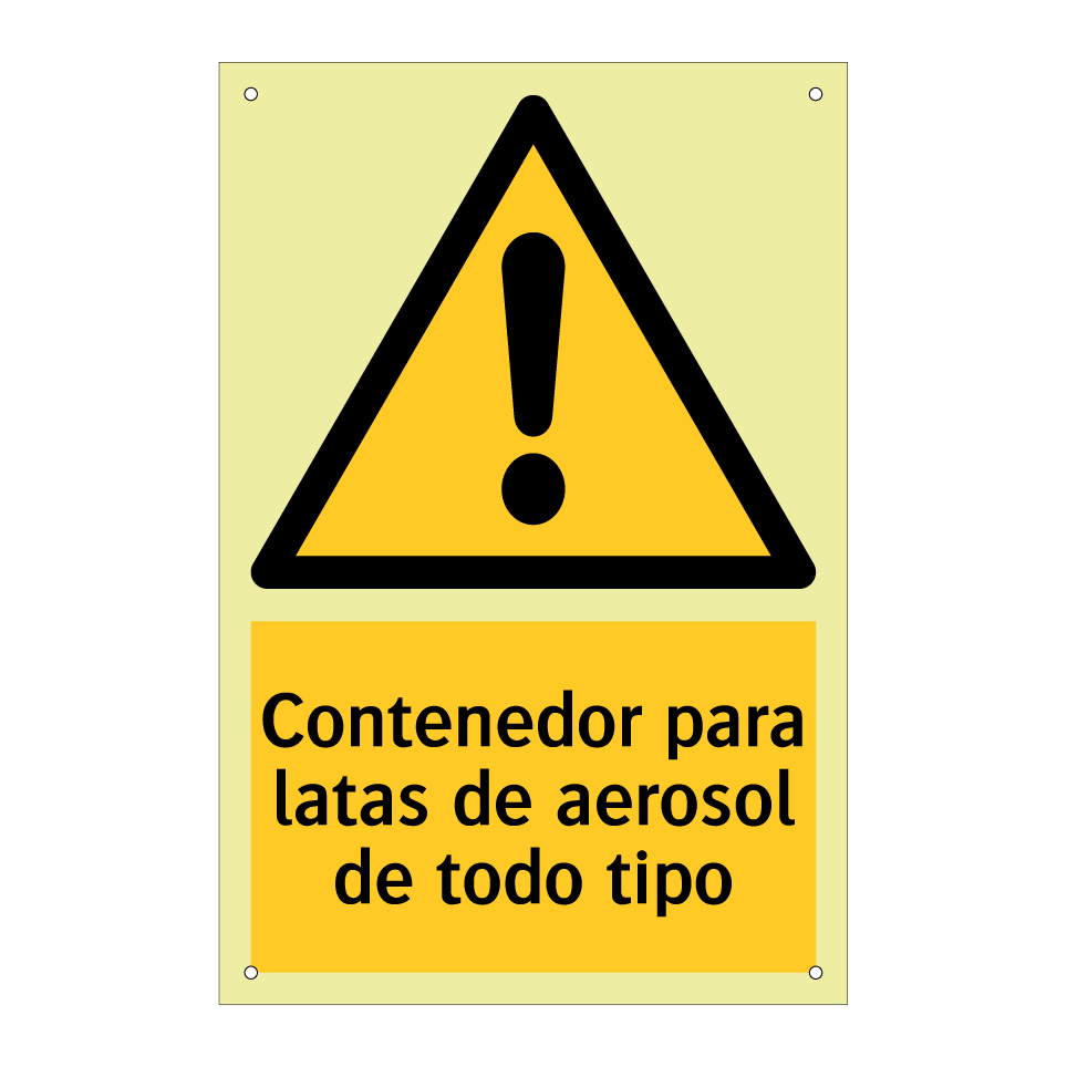 Contenedor para latas de aerosol de todo tipo