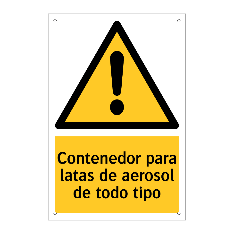 Contenedor para latas de aerosol de todo tipo