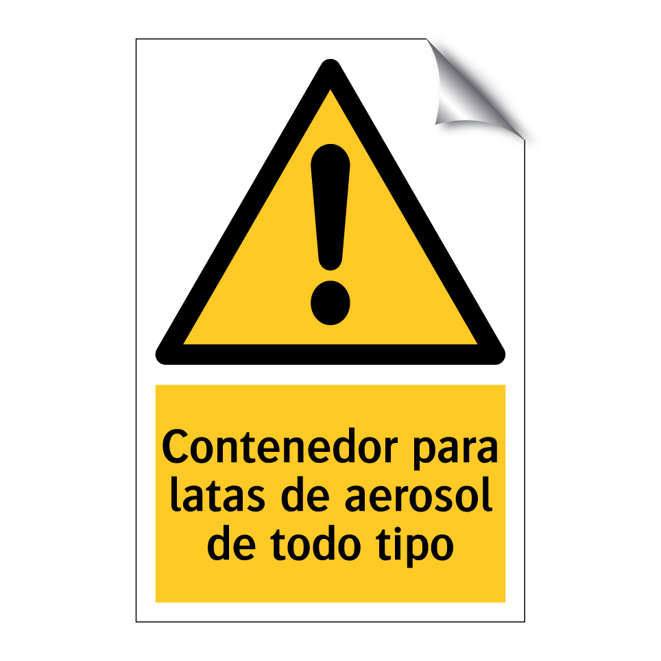 Contenedor para latas de aerosol de todo tipo