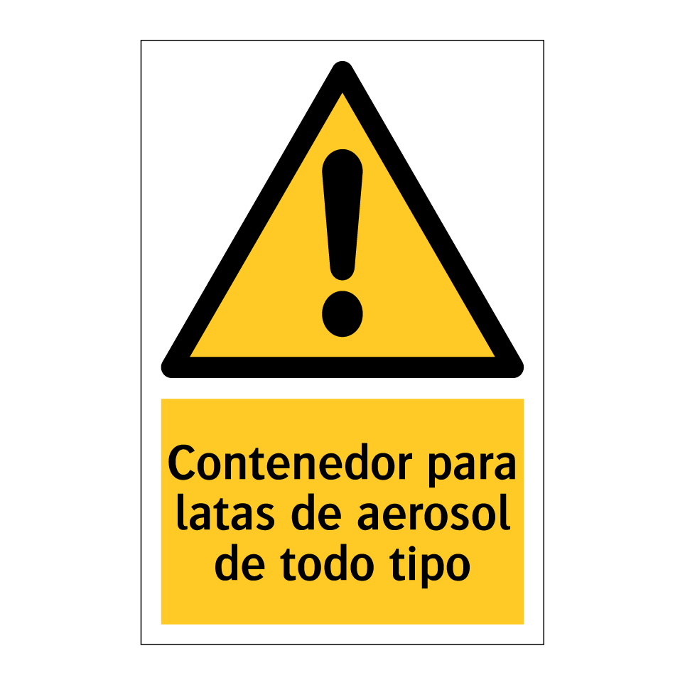 Contenedor para latas de aerosol de todo tipo