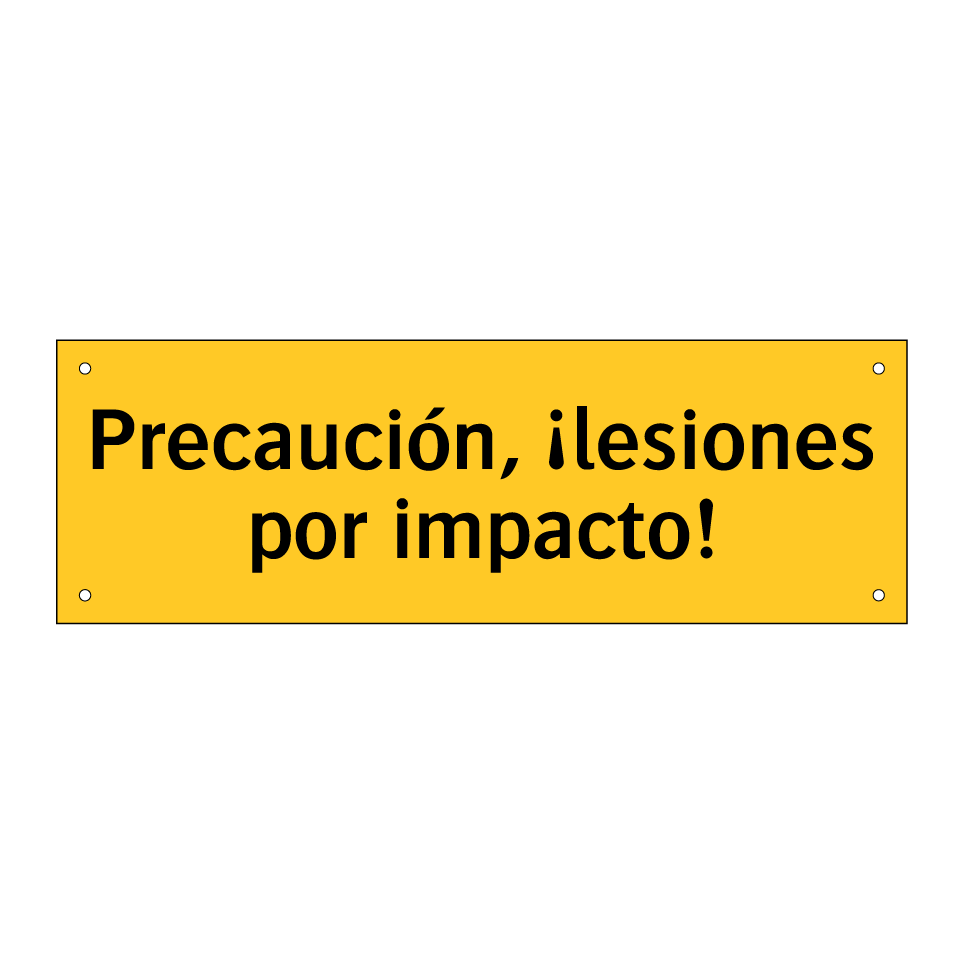 Precaución, ¡lesiones por impacto!