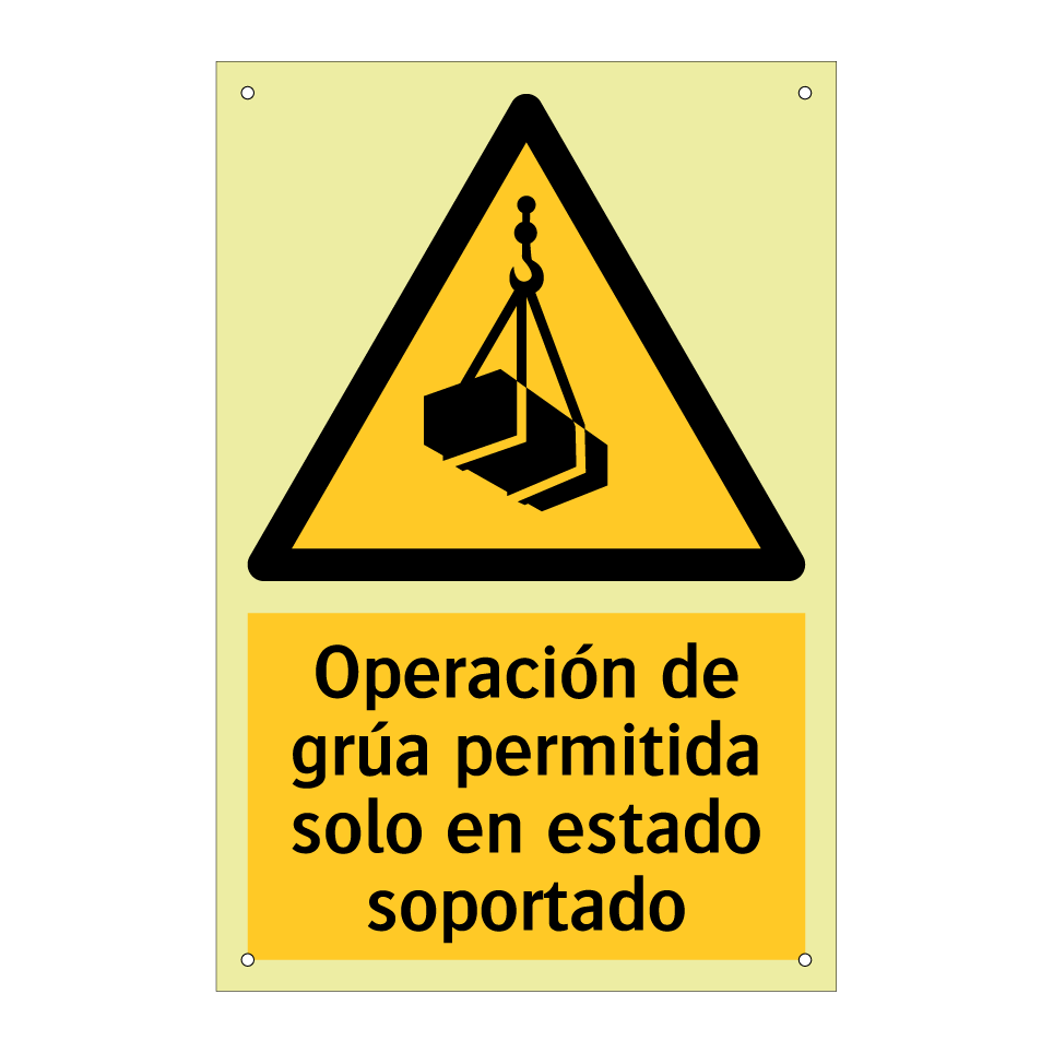 Operación de grúa permitida solo en estado soportado