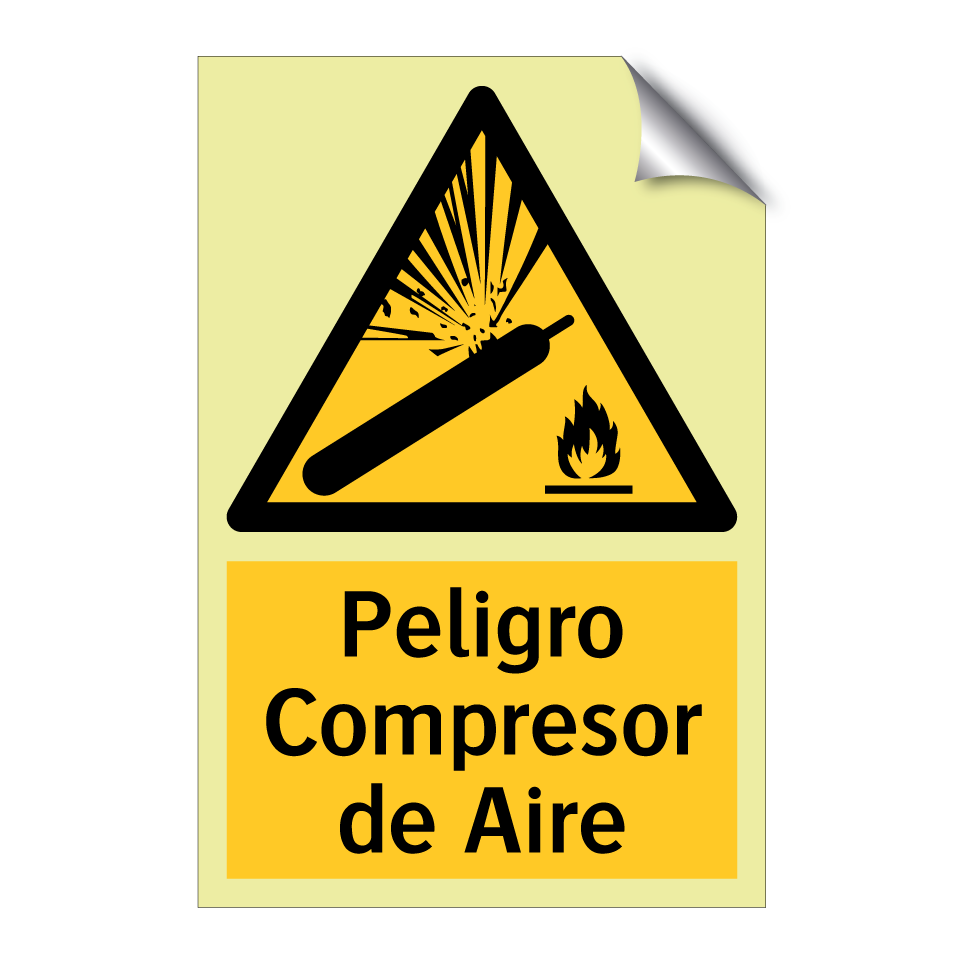 Peligro Compresor de Aire