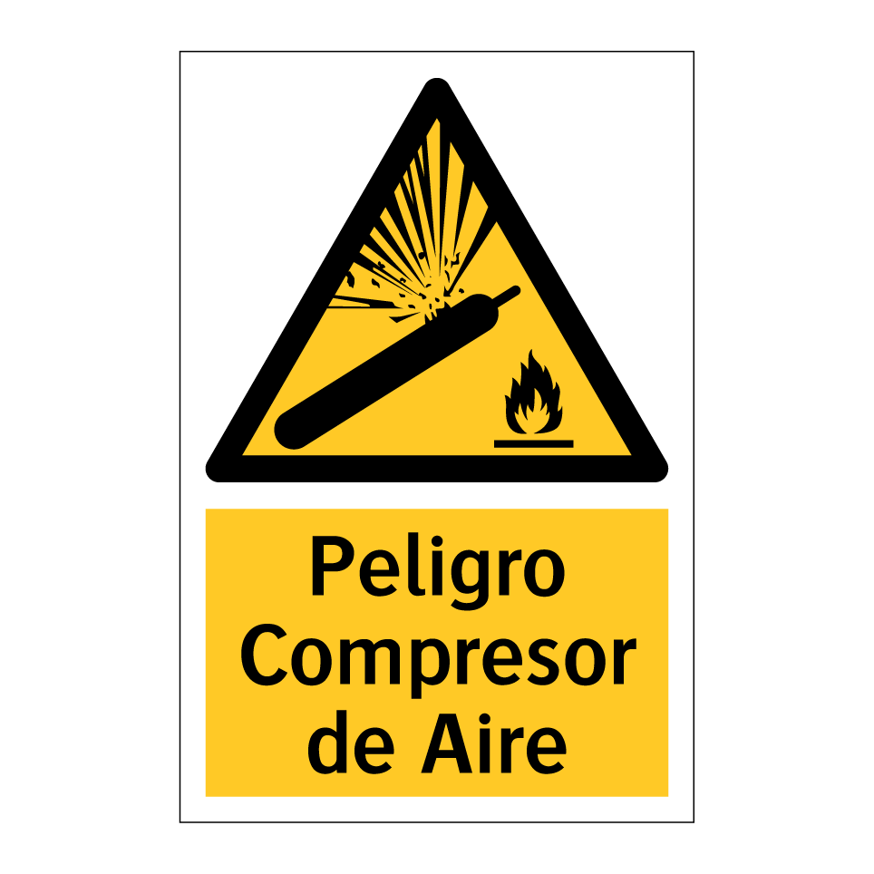 Peligro Compresor de Aire