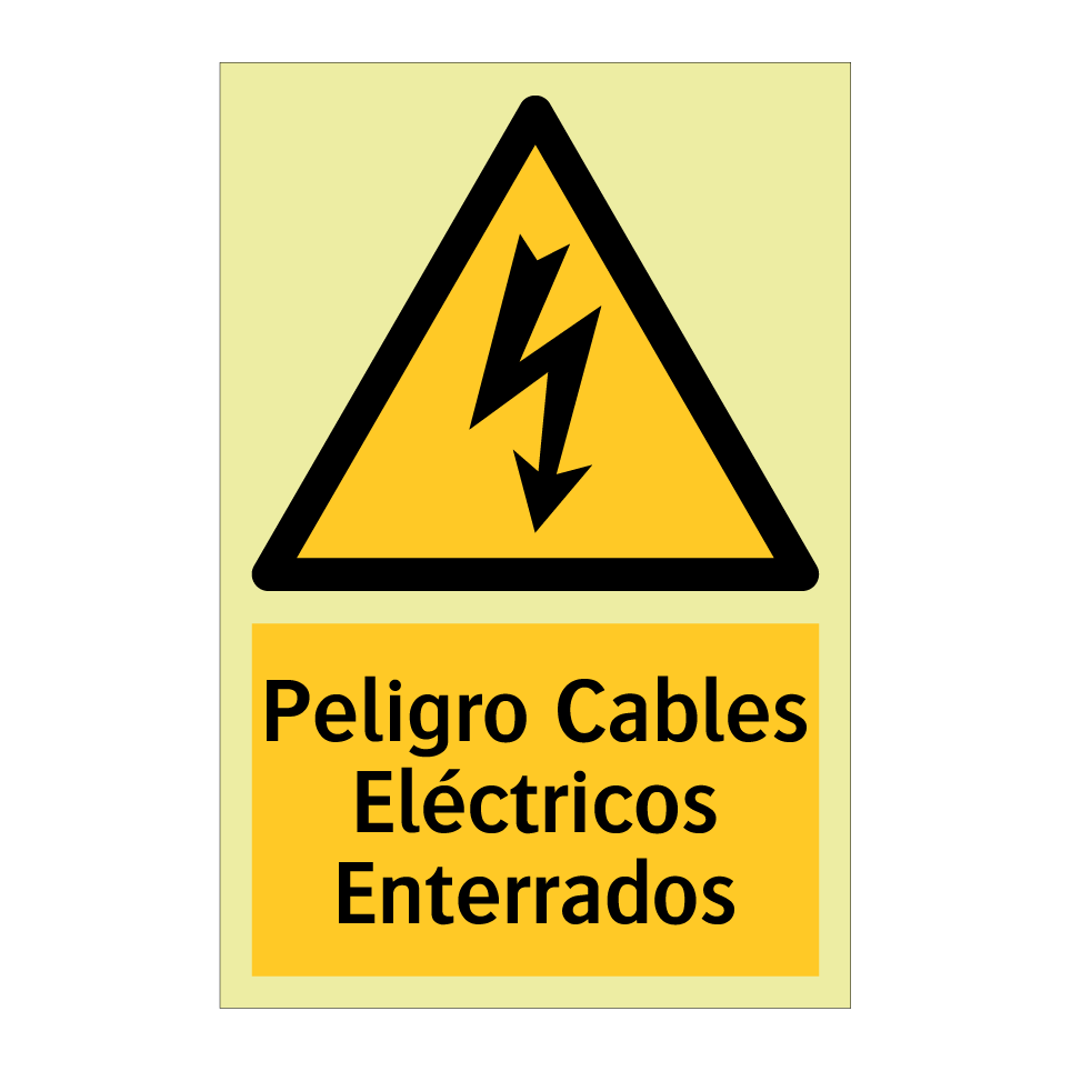 Peligro Cables Eléctricos Enterrados