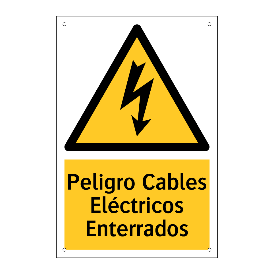 Peligro Cables Eléctricos Enterrados