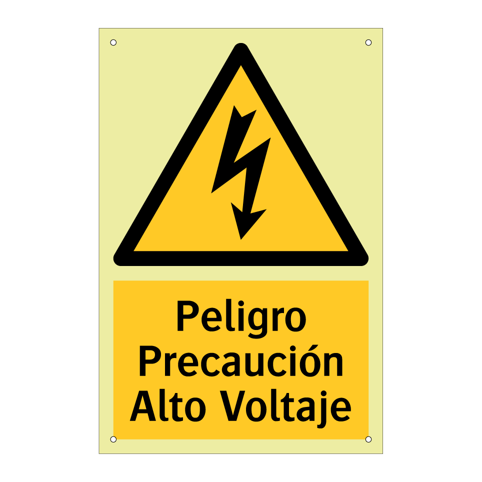 Peligro Precaución Alto Voltaje
