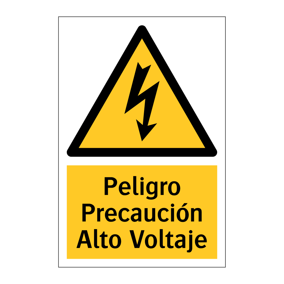 Peligro Precaución Alto Voltaje