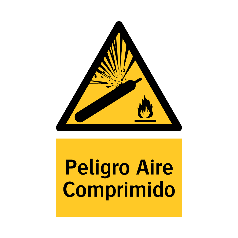 Peligro Aire Comprimido