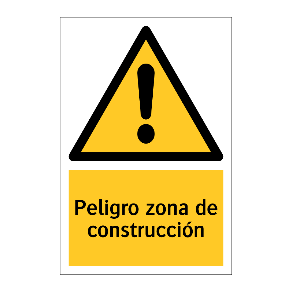 Peligro zona de construcción
