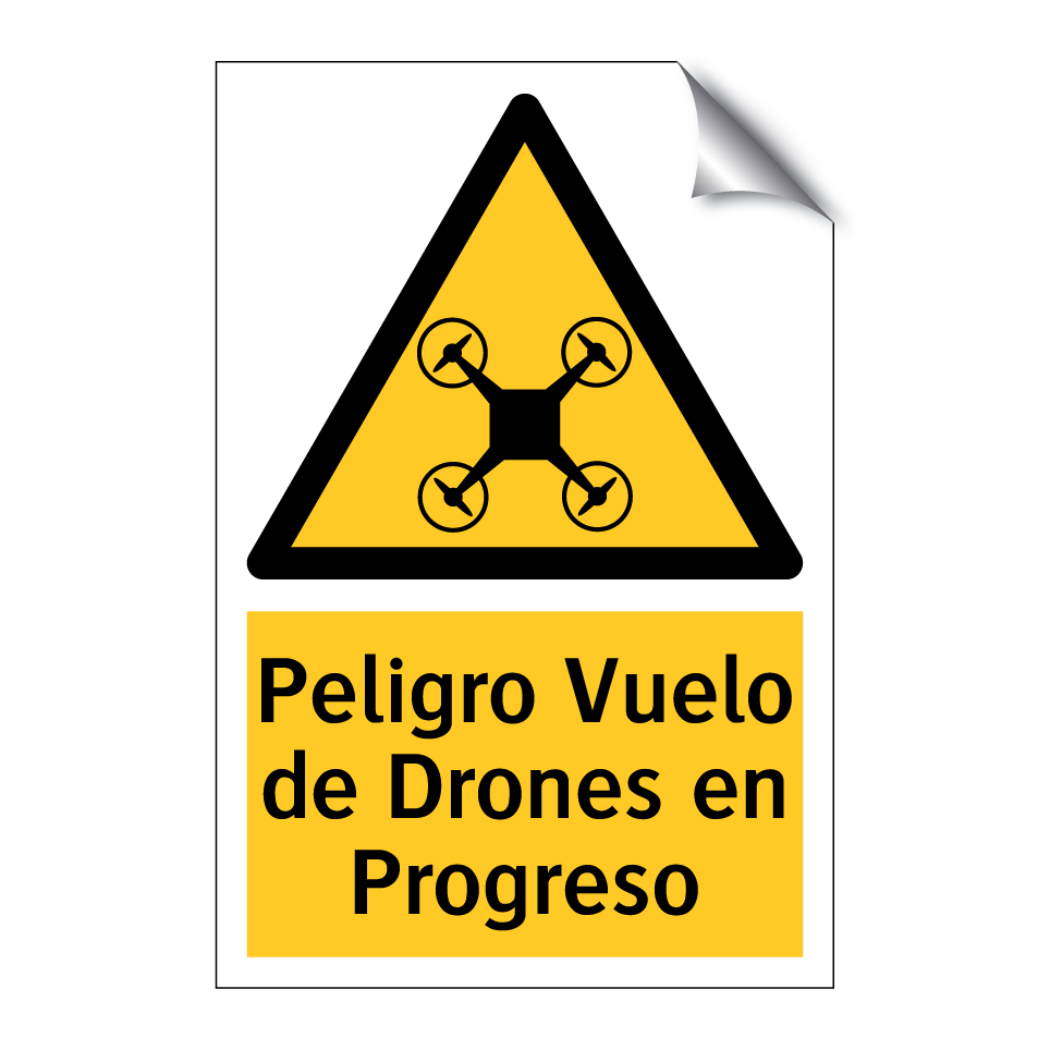 Peligro Vuelo de Drones en Progreso