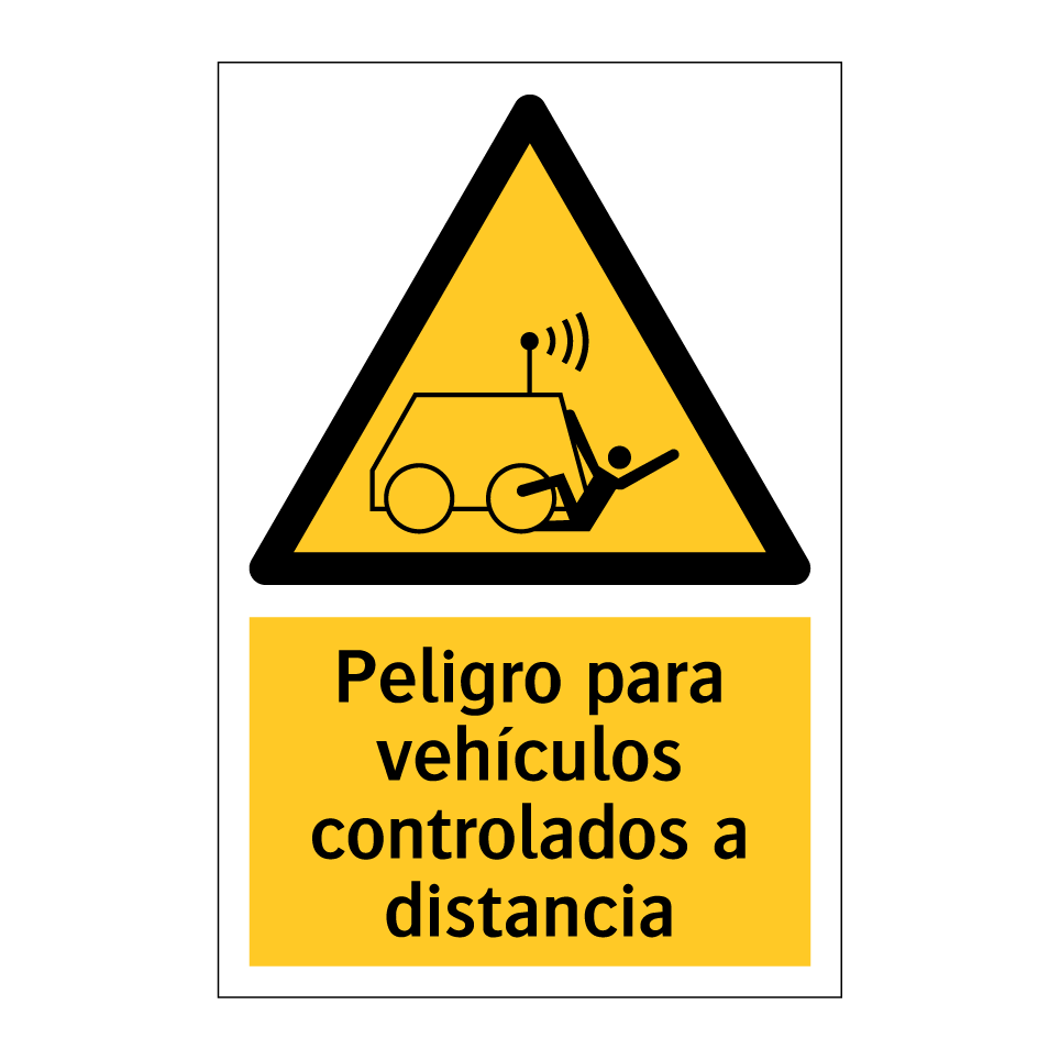 Peligro para vehículos controlados a distancia