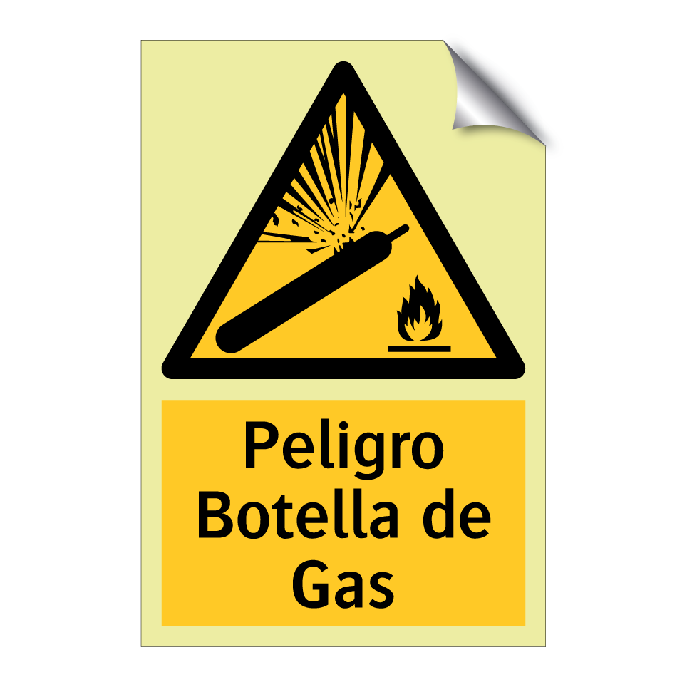 Peligro Botella de Gas